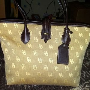 EUC CANVAS LEATHER TOTE